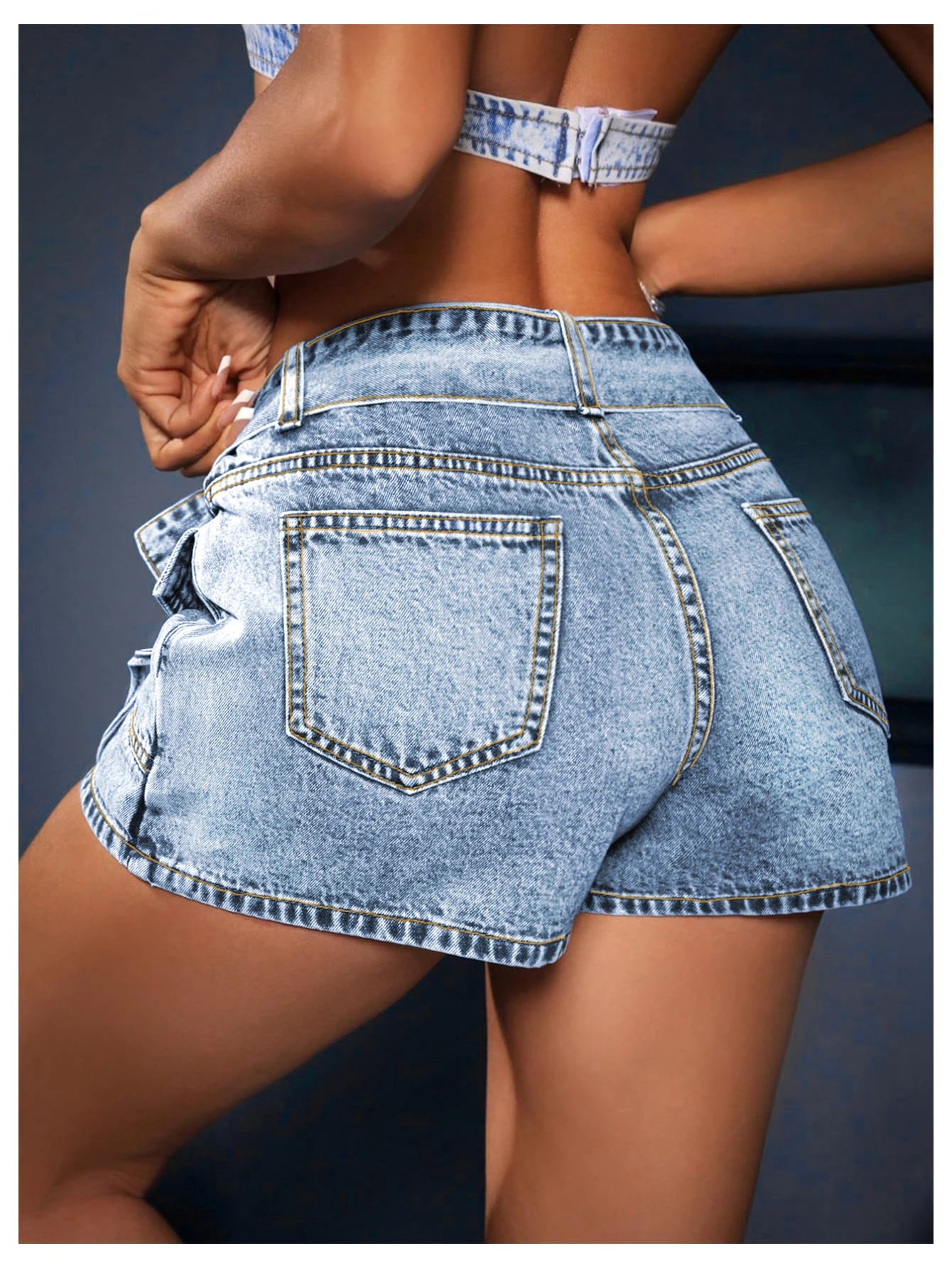Jean Shorts High waisted Y2K Design Summer essential Street style ladies Fashion Self-cultivation Jeans