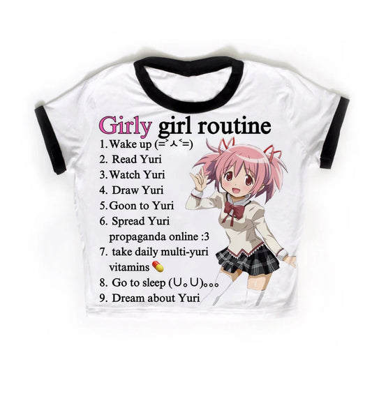 Women's Y2K Punk Anime Graphic Crop Tank Top
