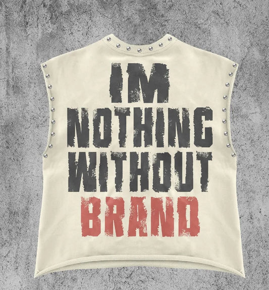 Ladies Y2k personality trend garbage pure cotton sleeveless vest summer street punk beach style casual daily basic top