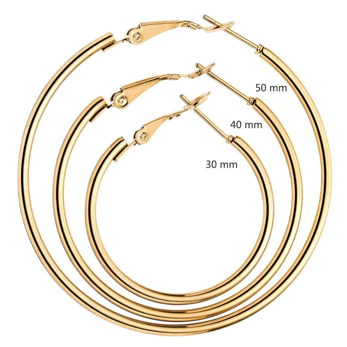 6pair /pack Smooth Open Women Men Hoop Earrings Stainless Steel Ears Jewelry Accessories, Birthday Gifts. Party Gifts