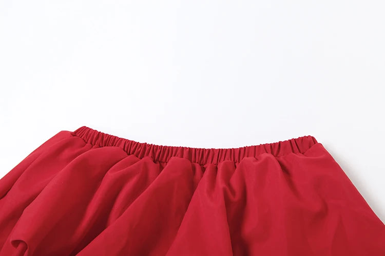 Weird Puss Casual 2 Piece Set Women Letter Print Shorts Sleeve Crop Tops+Puffy Skirt Simple Basic Matching Streetwear Outfits