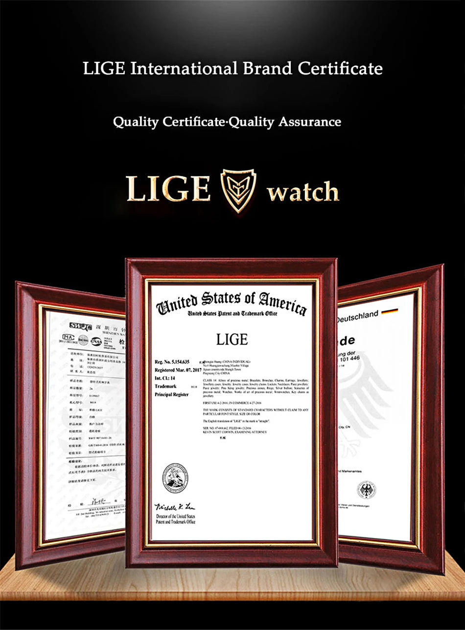 LIGE Elegant Ultrathin Nordic Simple Style Quartz Movement ladies Wristwatch Fashion Stainless Steel Bracelet Belt Watch