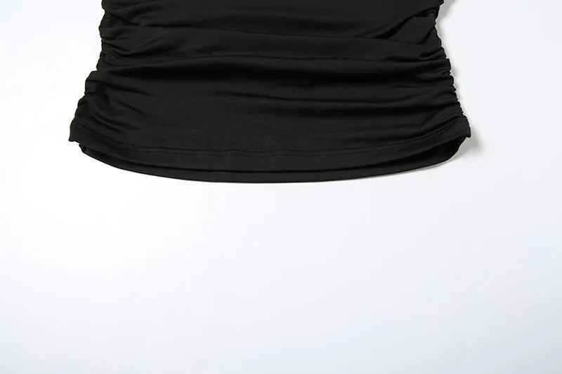 Nsauye Summer Women Casual Mini Skinny Black Y2K Fashion Ribbon Halter Crop Tops Sleeveless Sexy Club Strapless Tank Tops 2025