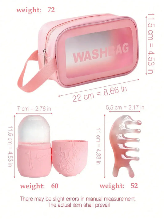 3/5/8/14pcs/Set Facial Beauty Massage & Cleansing Tool Kit, Includes Gua Sha, Massage Roller, Ice Globes, Face Brushes, Head