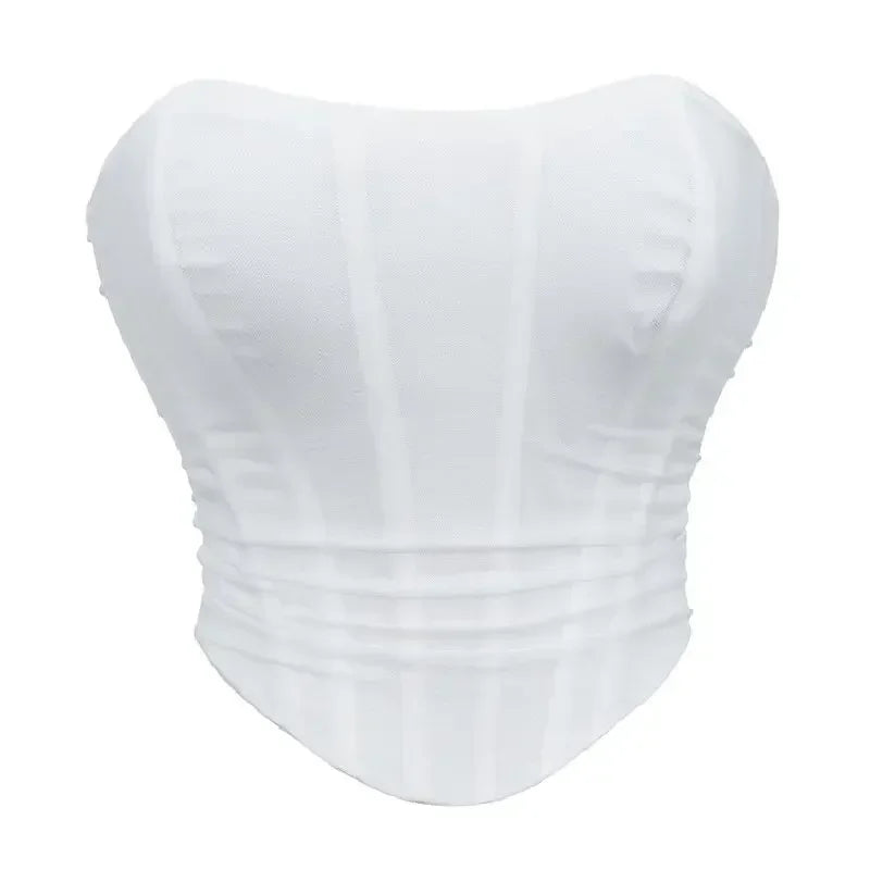Pink Women Corset Sexy Overbust Bustier Crop Top Lace-Up Plastic Boned Corsets and Bustiers Body Shaper Short Torso Kорсет