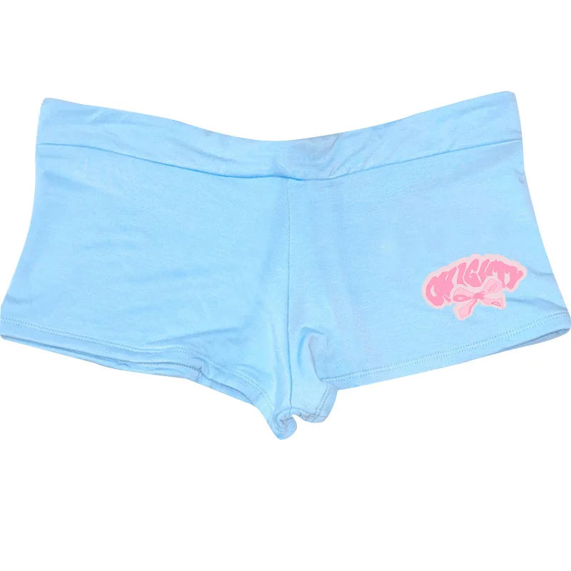 Fashion Y2K Letter print solid color shorts camouflage sexy fashion street casual super shorts cute goth summer mood girl shorts