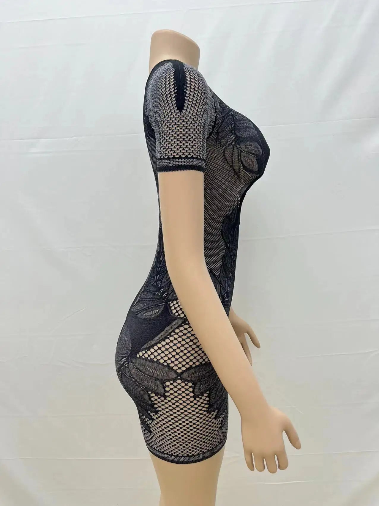 Weird Puss Hollow Diamond Playsuits Woman Summer Sexy Short Sleeve O-Neck Sport Knit Casual Comfortable Streetwear Skinny Romper