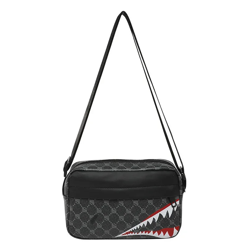 Creative Shark Mouth Crossbody Bag Simple Coin Purse Mobile Phone Bag Casual Fashion Crossbody Large Capacity Small Square Bag
