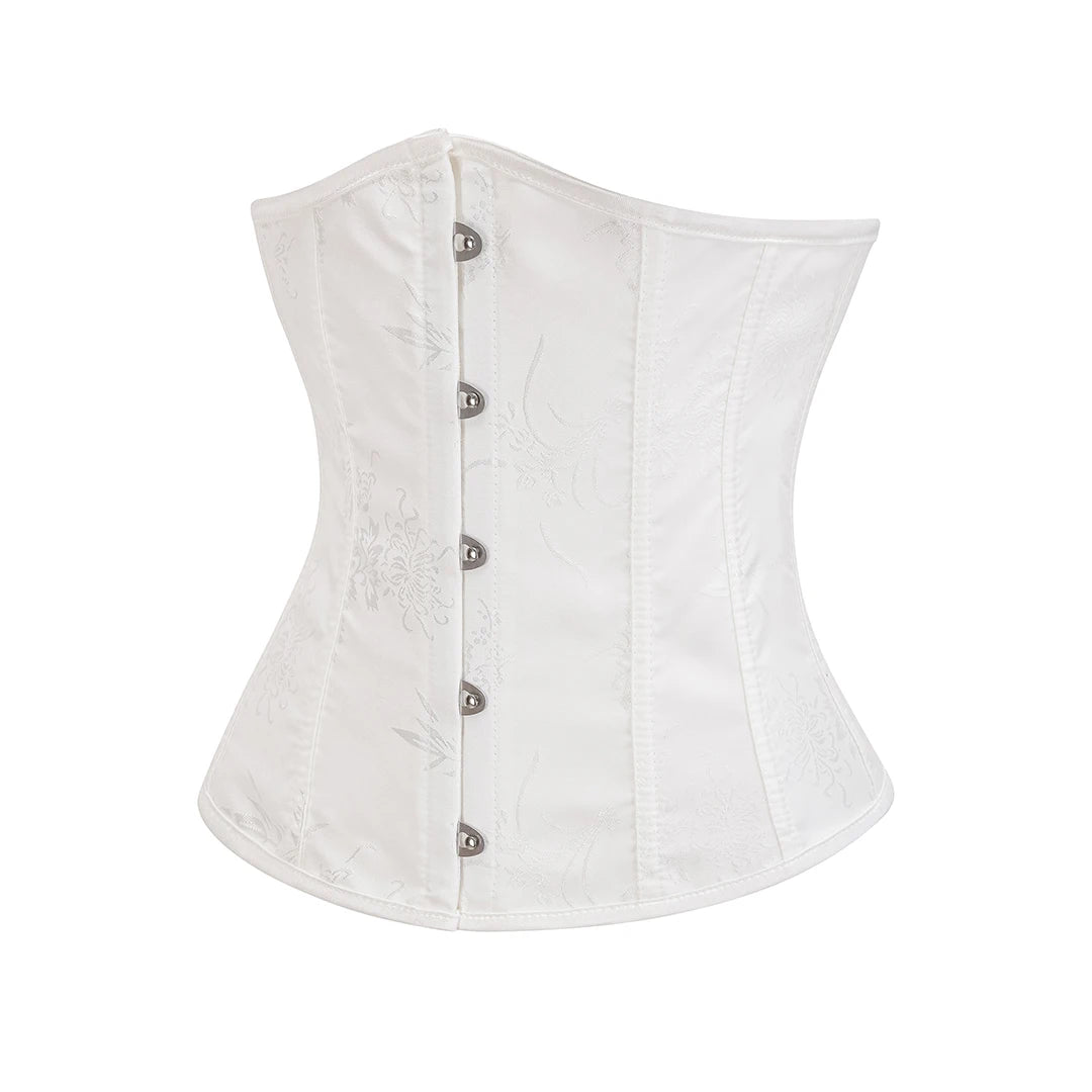 Sky Blue Jacquard Steampunk Underbust Corset Shapewear Women Tummy Control Waist Trainer Sexy Bustiers & Corsets Gothic Clothing