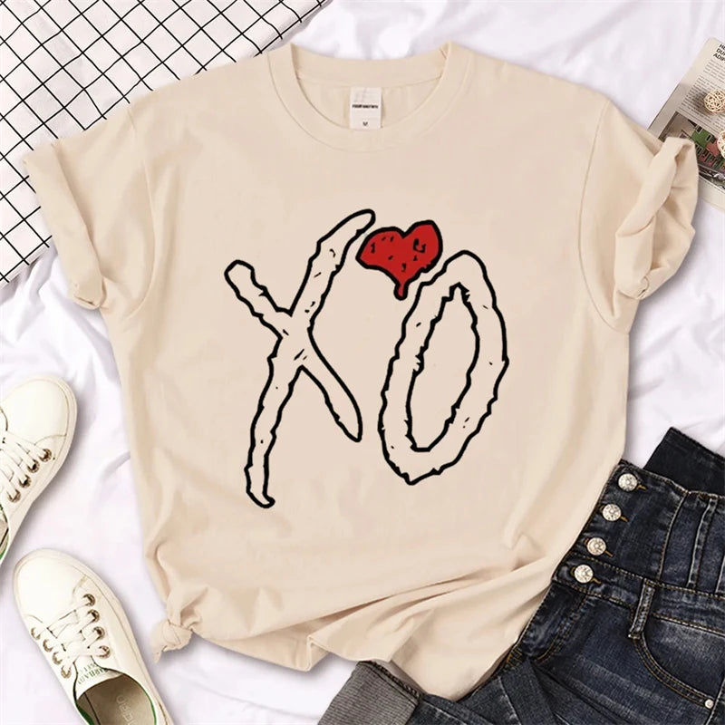 The Weekend Japanese Printed Women's T-shirt Japanese Harajuku Short Sleeved Top T-shirt Y2K Clothing