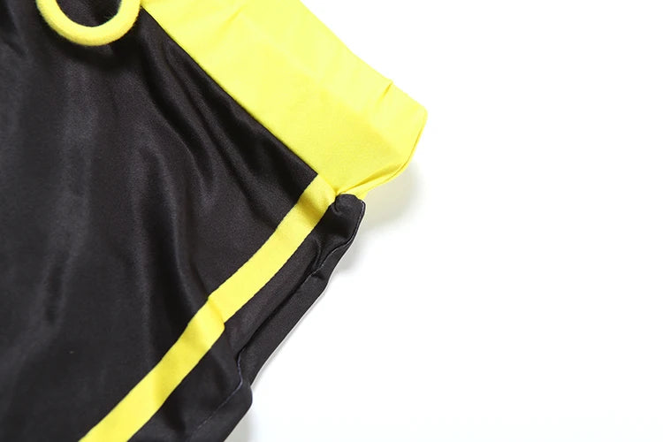 Sisterlinda Casual Summer 2 Piece Set Letter Print Crew Neck Short Sleeve T-shirts+Drawstring Slim Mini Bottoms, lady's Tracksuit