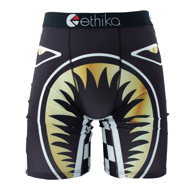 ETHIKA 1Pcs Sexy Men Underwear Boxers Breathable Man Swimming Underpants Plus Size S-3XL Mens Panties Trunks Men's Boxer Briefs