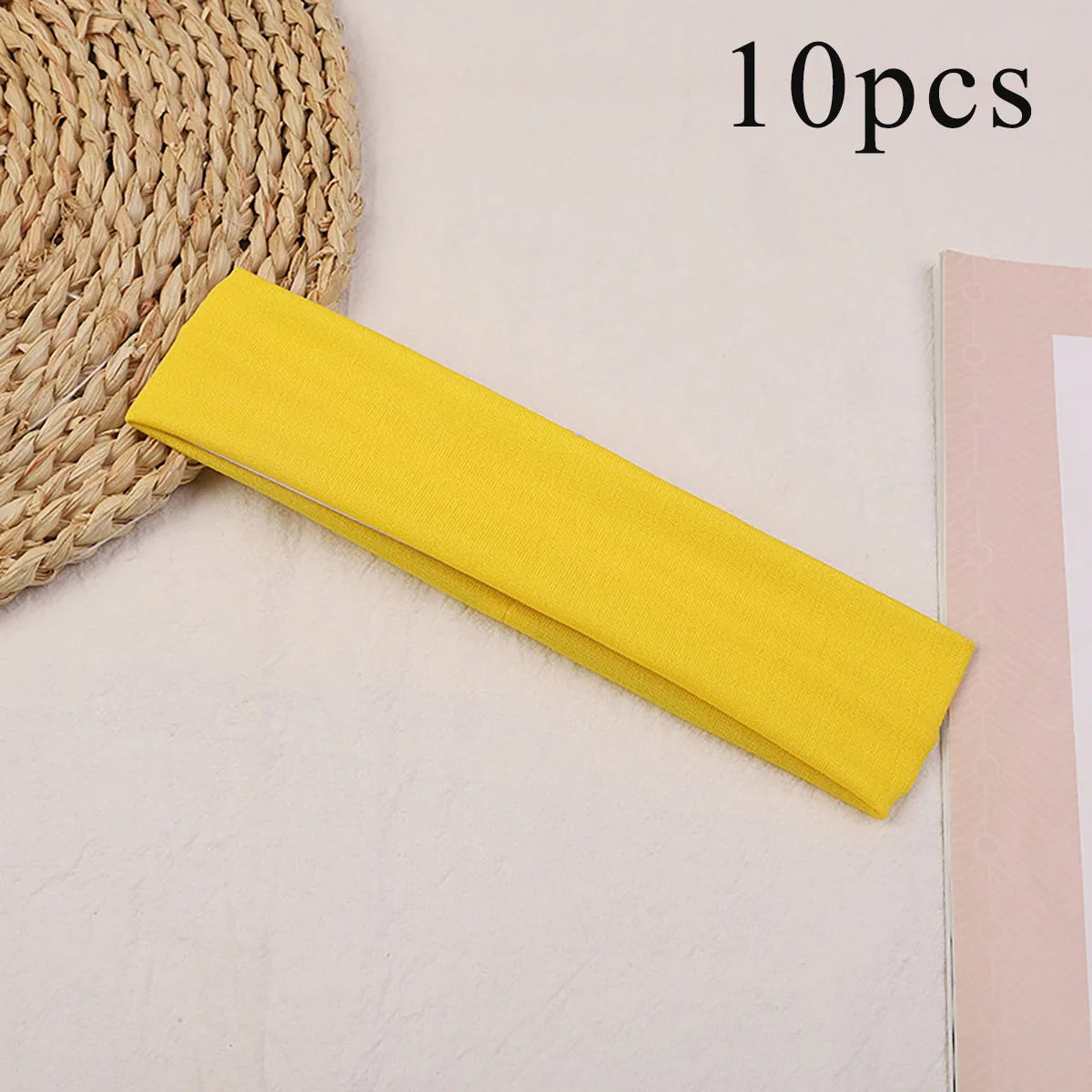 10 Pcs Elastic HairBand Fashion Headbands For Women Solid Color Sports Running Fitness Yoga Hair Bands Makeup Hair Accessories
