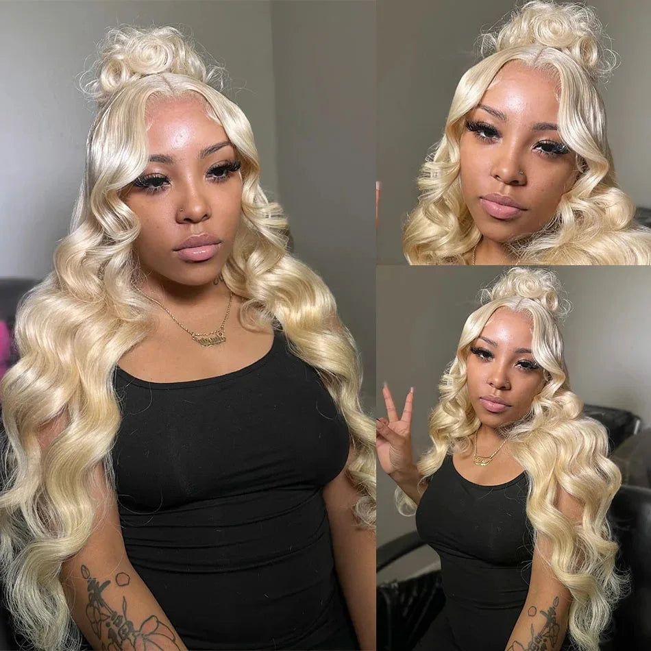 36 40 Inch 613 Honey Blonde Body Wave 250 Density 13x6 HD Lace Front Human Hair Wigs 13x4 HD Lace Frontal Wig for black women