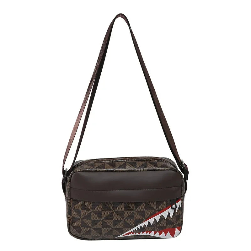 Creative Shark Mouth Crossbody Bag Simple Coin Purse Mobile Phone Bag Casual Fashion Crossbody Large Capacity Small Square Bag