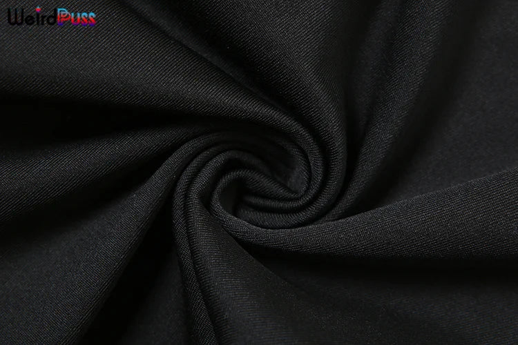 Weird Puss Ruched Romper Women Chic Metal Buckle Hollow Backless Halter Sleeveless Hipster Stretch Luxury Slim Playsuit Clubwear