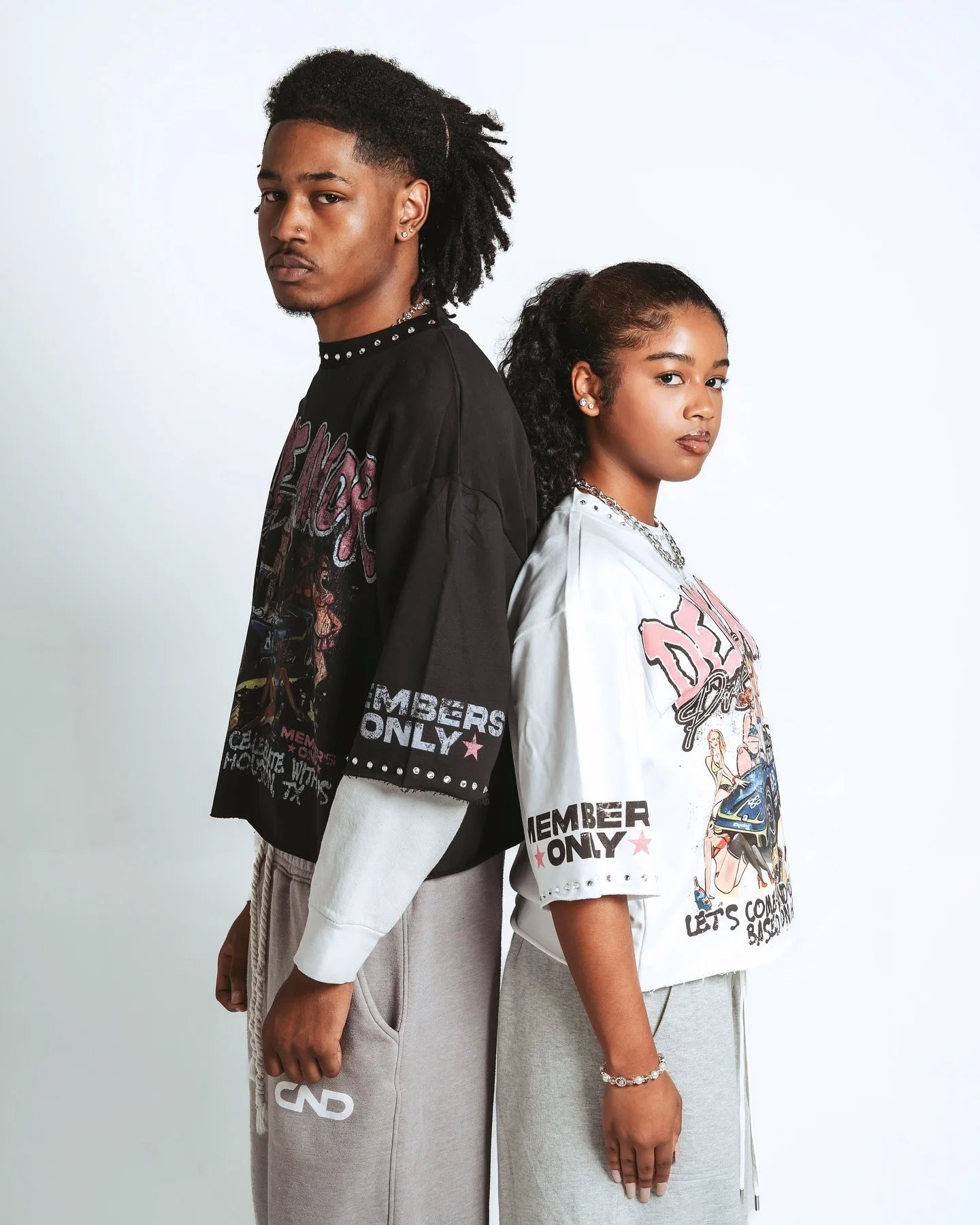 Ladys Harajuku Klein Stone Embroidery Crop Tees Y2k Gothic Graphic Hip Hop Print Long Sleeves T Shirts Cotton Loose Tops