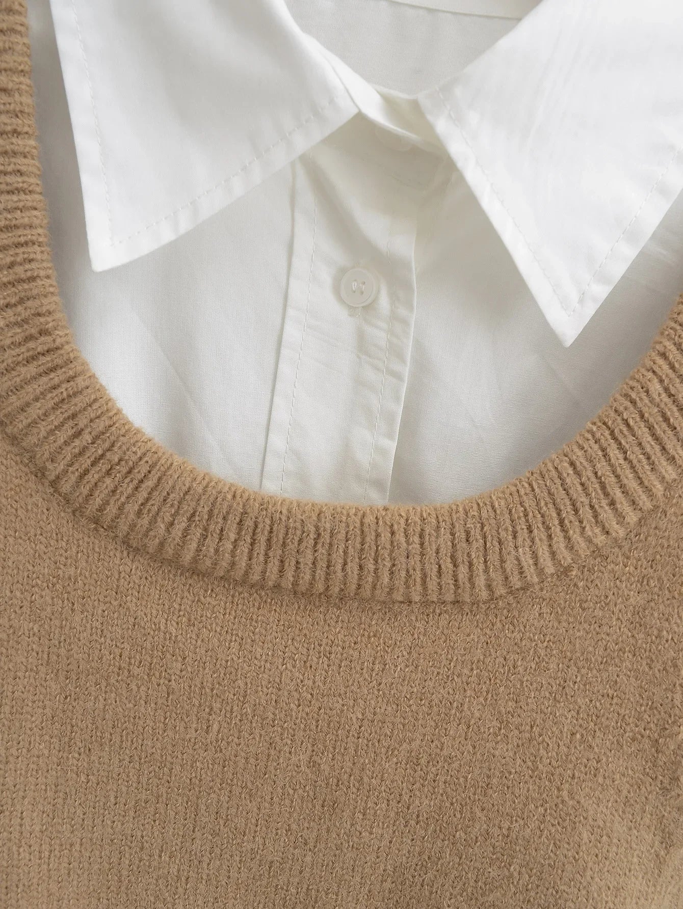 HLJ&GG Autumn Knit Vest Shirts Two Piece Sets Women Lapel Button Long Sleeve Top And Mini Skirts Outfits Fashion Retro 2pcs Suit