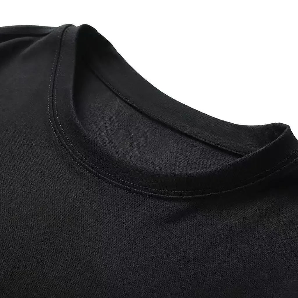 We Are All Alone Abstract Human Face Graphics Printed Cotton T-Shirt Men Y2K Short Sleeves Oversize Tshirt Streetwear Women Tops