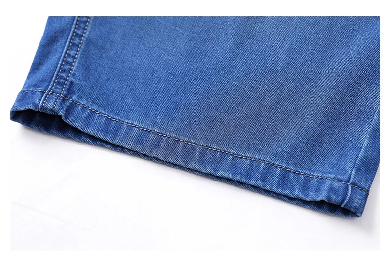 denim shorts, seven-point pants, new style, loose mid-length pants, casual, summer thin men's Troupers, men's jeans