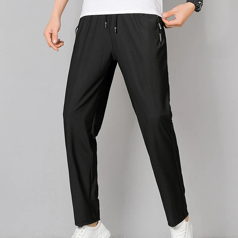 5XL High Stretch Outdoor Sport Hiking Pants Men Zipper Pockets Trousers Men Summer Thin Quick Dry Men's Pants Trekking Fishing