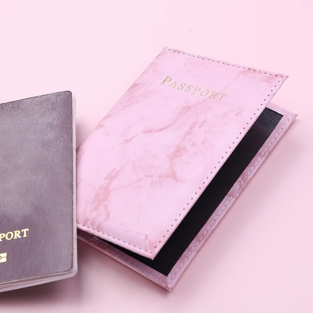 Women Cute Leather Passport Cover Air tickets For Cards Travel Passport Holder Wallet Case Travel Accessory Credit Card Holder