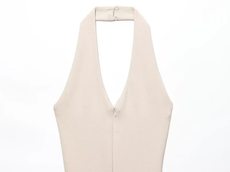 MUJER 2025 Long Jumpsuit Flared Fitness Jumpsuits for ladies Black Summer Jumpsuit Sexy Sleeveless Backless Overalls
