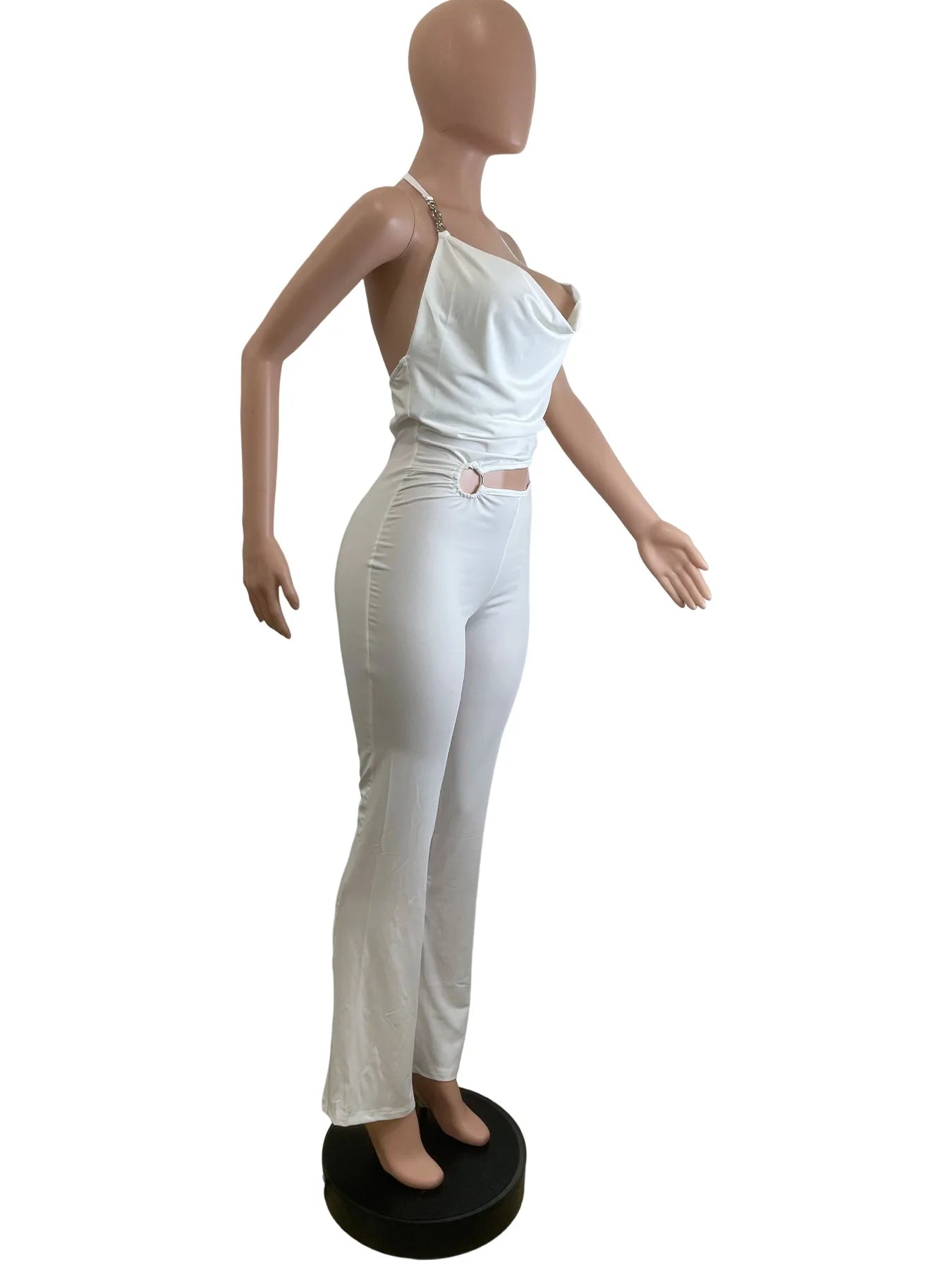 HLJ&GG Y2k Sexy Bodycon Jumpsuit for ladies Halter Sleeveless Backless Hollow Out Rompers, Streetwear Overalls 2025 Summer