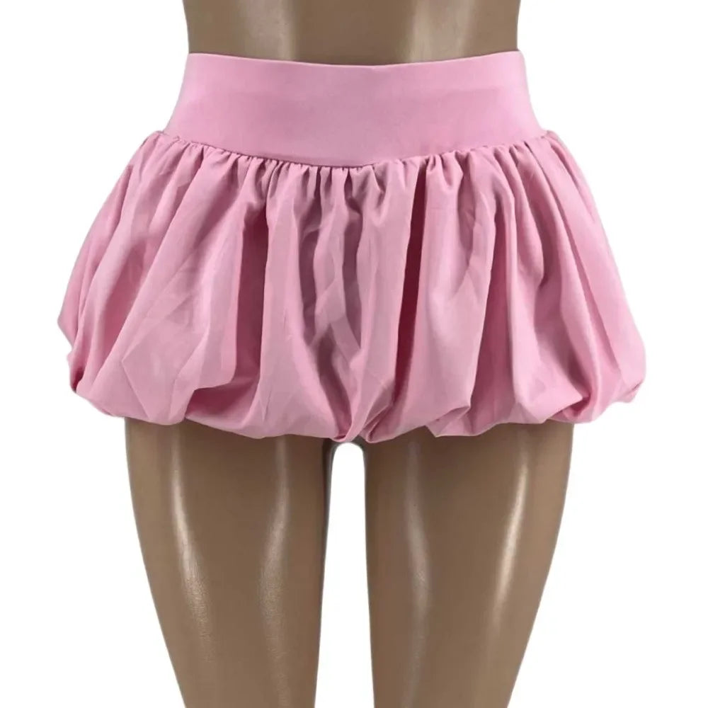 HLJ&GG Fashion Letter Embroidery Two Piece Sets For Women Zipper Short Sleeve Slim Top And Puffy Mini Skirts Outfits Streetwear