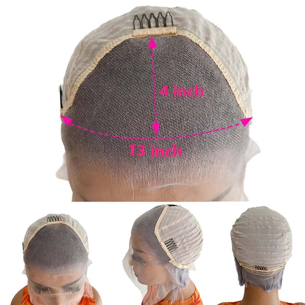 Dark Green HD Lace Frontal Wigs Short Bob Wig Lace Front Wigs 13x4 Colored Pink Grey Straight Wig Human Hair Lace Front Wigs