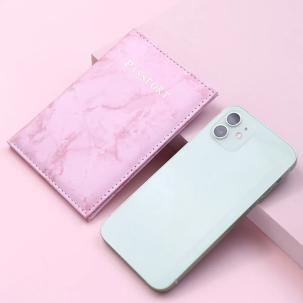Women Cute Leather Passport Cover Air tickets For Cards Travel Passport Holder Wallet Case Travel Accessory Credit Card Holder