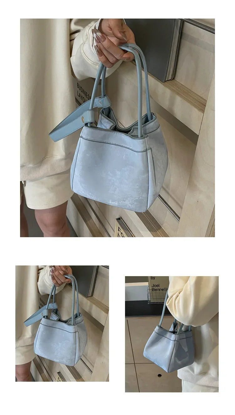 Design Sense Red Women New 2024 Fashion Texture Shoulder Bag Popular Popular Hand Tote Bags for Women Handbags Red Purse Bolsa