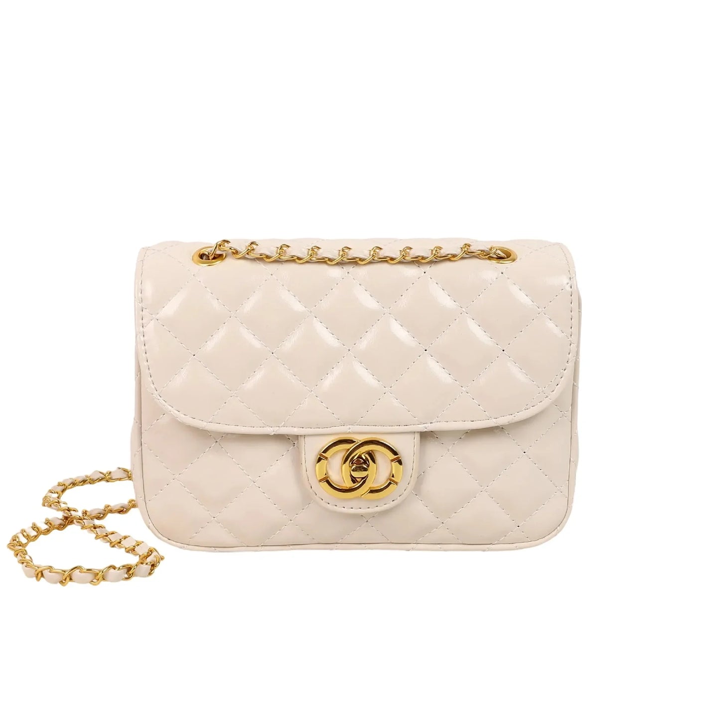 2025 New Women's Light Luxury Chain Square Bag Trendy Crossbody Shoulder Design | Versatile Handy Small Purse for Daily/Evening