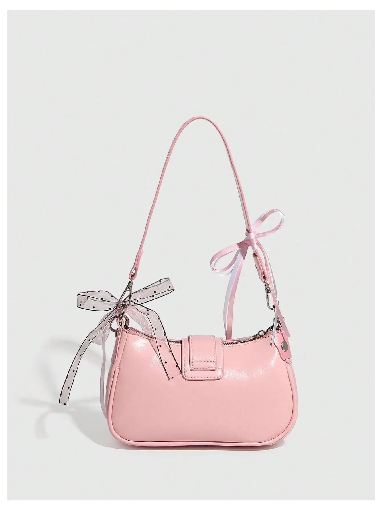 Lightweight PU Leather Shoulder Bag with Chain Strap Women's Casual Underarm Purse For Commuting And Social Gatherings