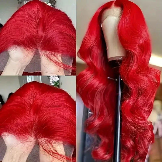30 40 inch 99J Burgundy 13x6 Hd Lace Frontal Wigs Human Hair Wig Brazilian Red Colored Body Wave 13x4 Lace Front Wig For Women