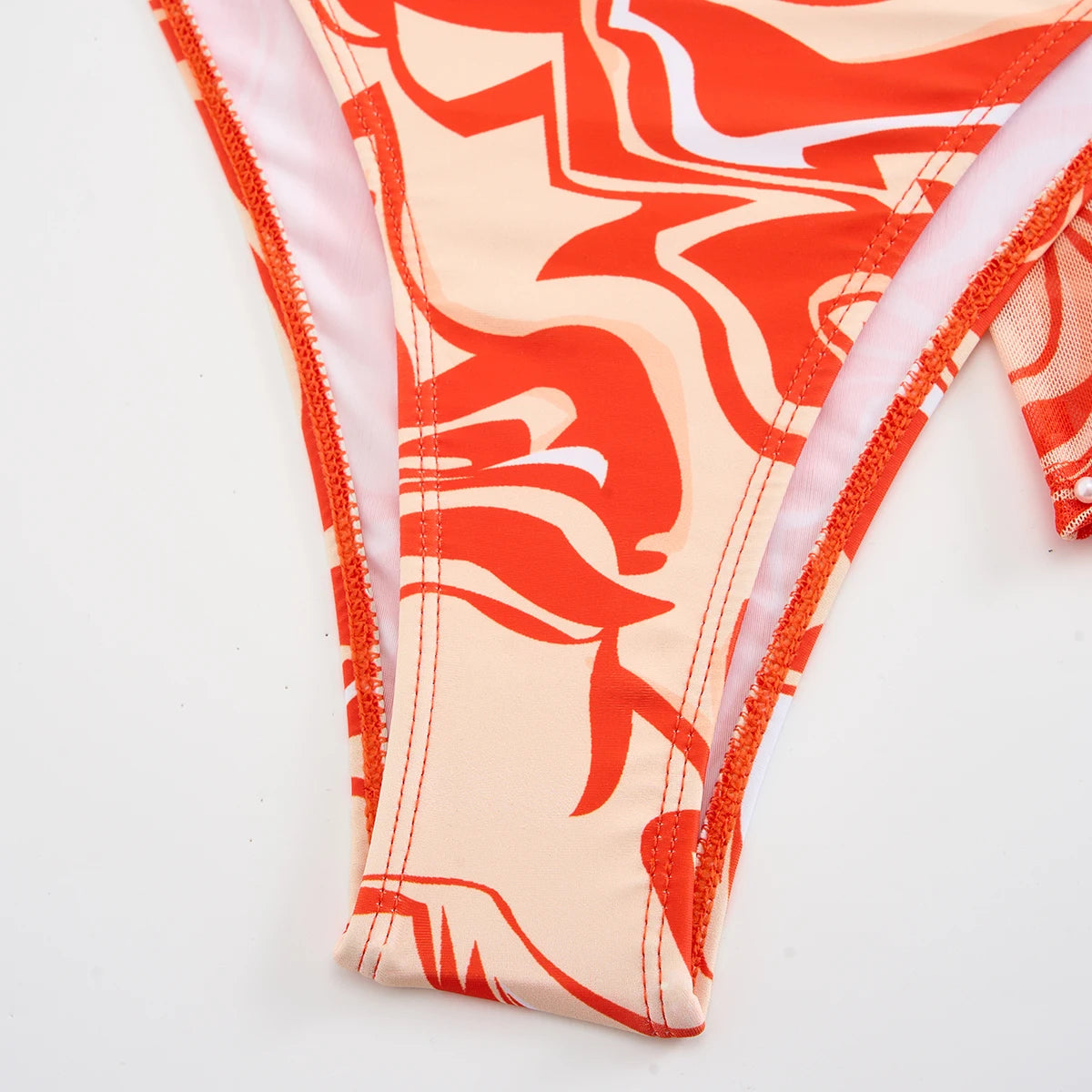 Sexy Bikini 2025 3 Pieces Swimwear High Waist Swimsuit Orange Bathers Swimming Bathing Swim Suit Summer Beachwear
