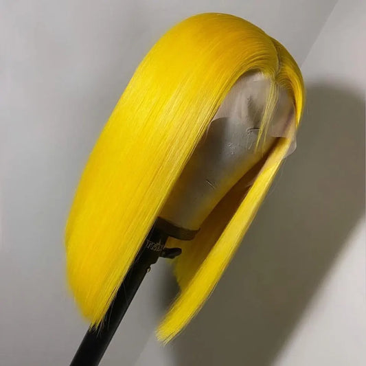 Green Colored Short Bob Wigs 180% Density 13x4 Lace Front Human Hair Wigs For Black Women Pre Plucked Brazilian Straight Bob Wig