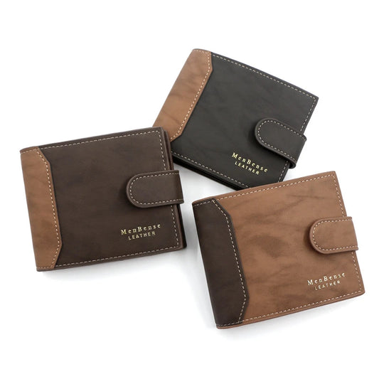 Men's Wallet Black/brown/coffee Business Card Holder Case Male Short Purse PU Leather Money Bag for Men Credit Card Wallet