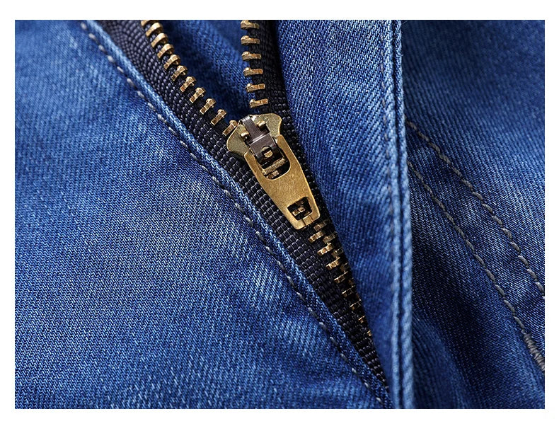 denim shorts, seven-point pants, new style, loose mid-length pants, casual, summer thin men's Troupers, men's jeans