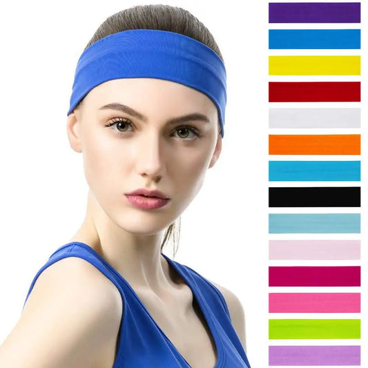 10 Pcs Elastic HairBand Fashion Headbands For Women Solid Color Sports Running Fitness Yoga Hair Bands Makeup Hair Accessories