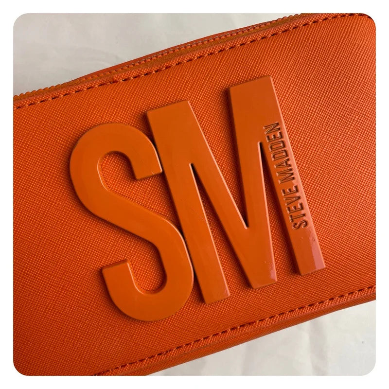 2024 Spring/Summer New Fashion Camera Bag with Wide Shoulder Strap, Lettering, Small Square Bag, Crossbody Bag