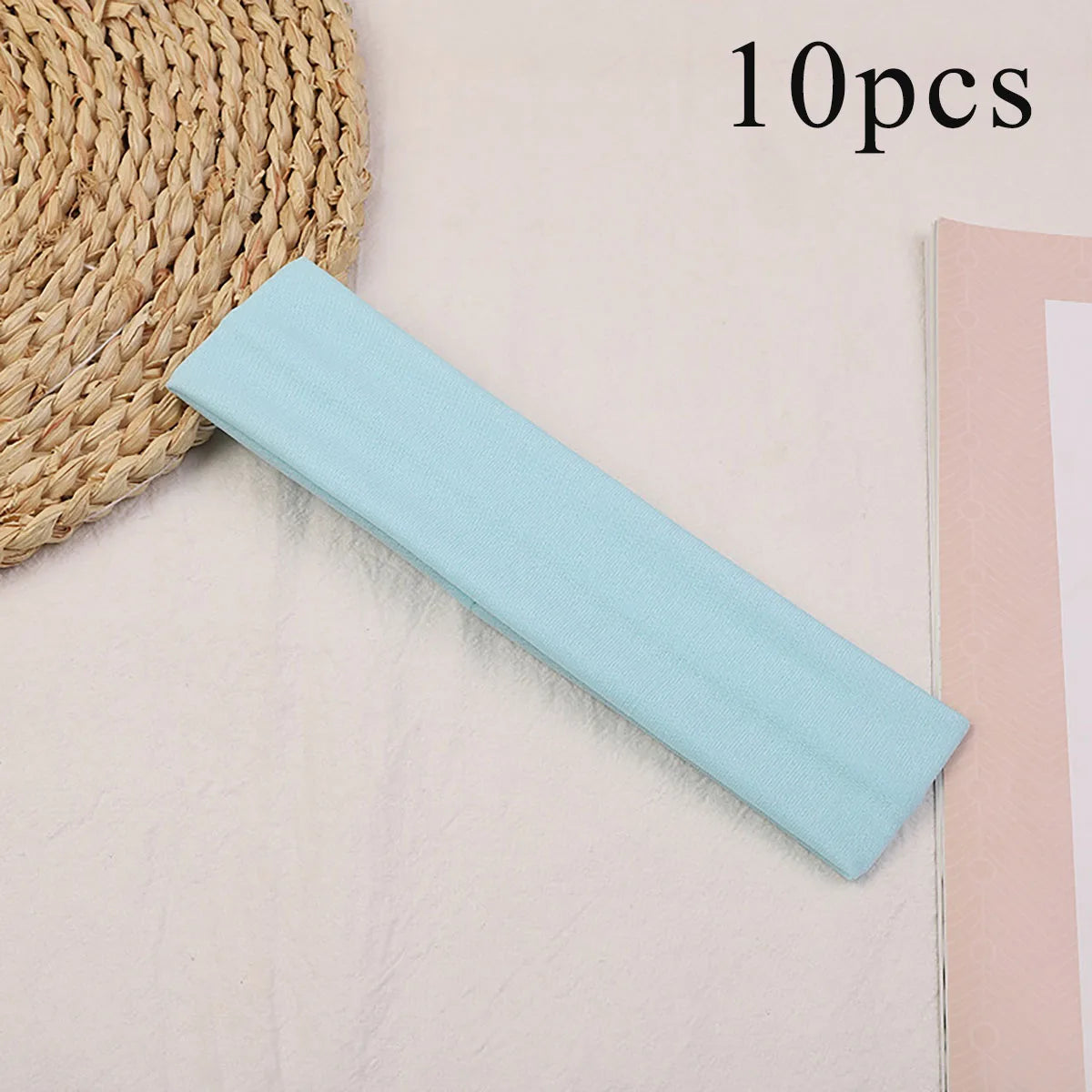 10 Pcs Elastic HairBand Fashion Headbands For Women Solid Color Sports Running Fitness Yoga Hair Bands Makeup Hair Accessories