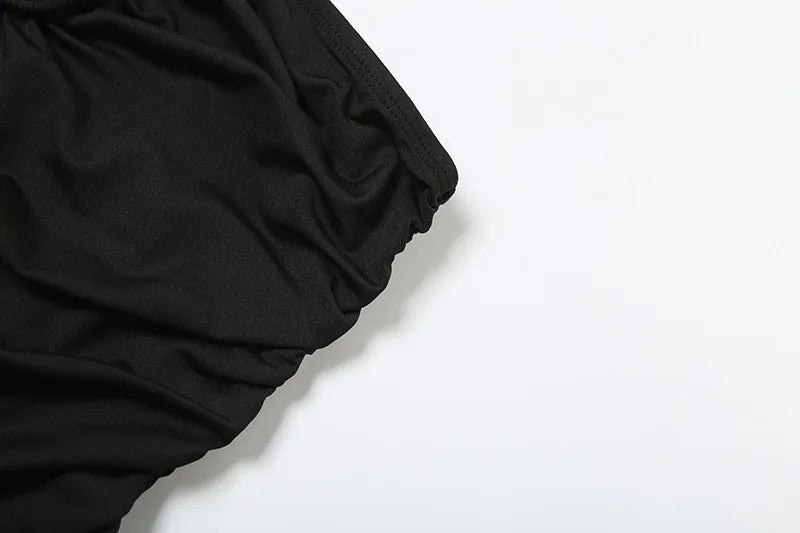 Nsauye Summer Women Casual Mini Skinny Black Y2K Fashion Ribbon Halter Crop Tops Sleeveless Sexy Club Strapless Tank Tops 2025