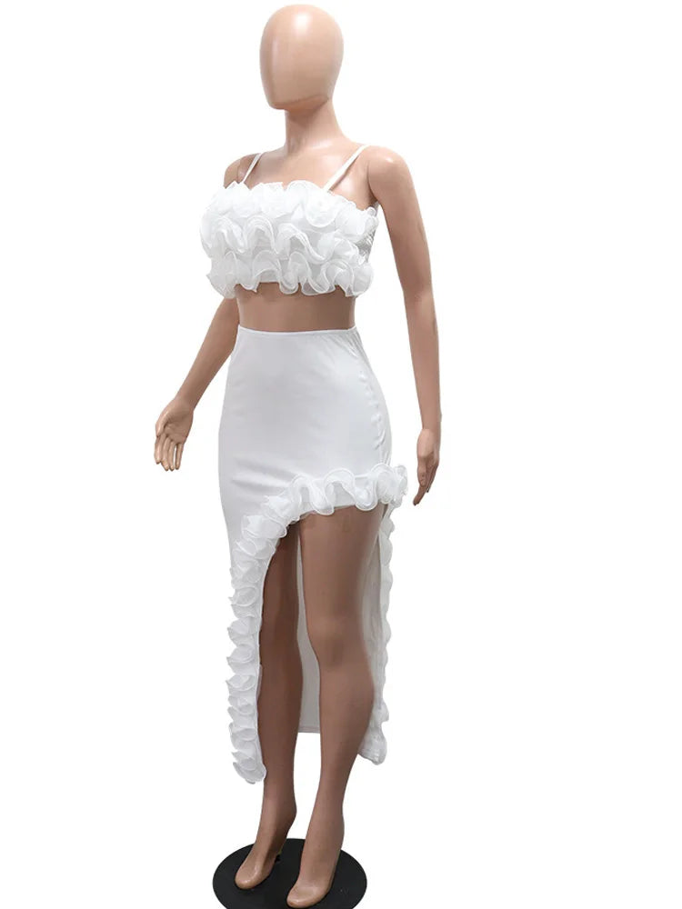 Kricesseen Luxury Evening Dress For Women Glam Rose Flower Irregular Wedding Dress Set Female Party Vestidos Celebrities Outfits