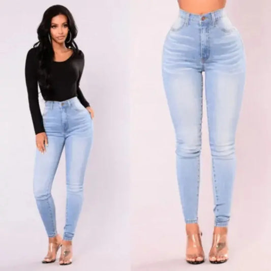 Sexy Jeans Women Skinny Pants High Waist Stretch Lady Jeans Push Up Leggings Slim Pockets Button Pencil Jeans Women Pants