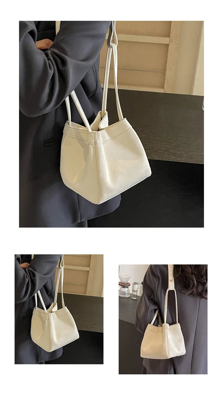 Design Sense Red Women New 2024 Fashion Texture Shoulder Bag Popular Popular Hand Tote Bags for Women Handbags Red Purse Bolsa