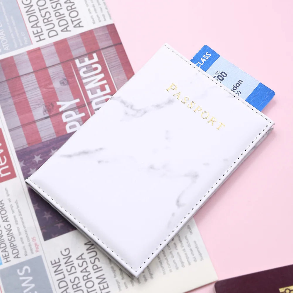 Women Cute Leather Passport Cover Air tickets For Cards Travel Passport Holder Wallet Case Travel Accessory Credit Card Holder