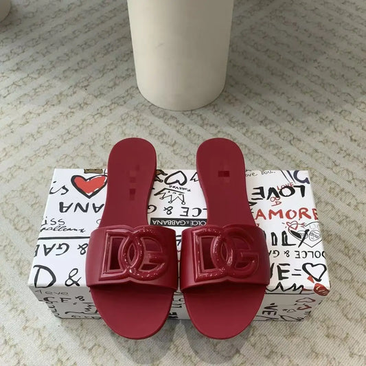 New Summer Ins Trendy Women's Slippers, Flat-soled Hollow Flip-flops, Fashionable and Versatile Casual Sandals