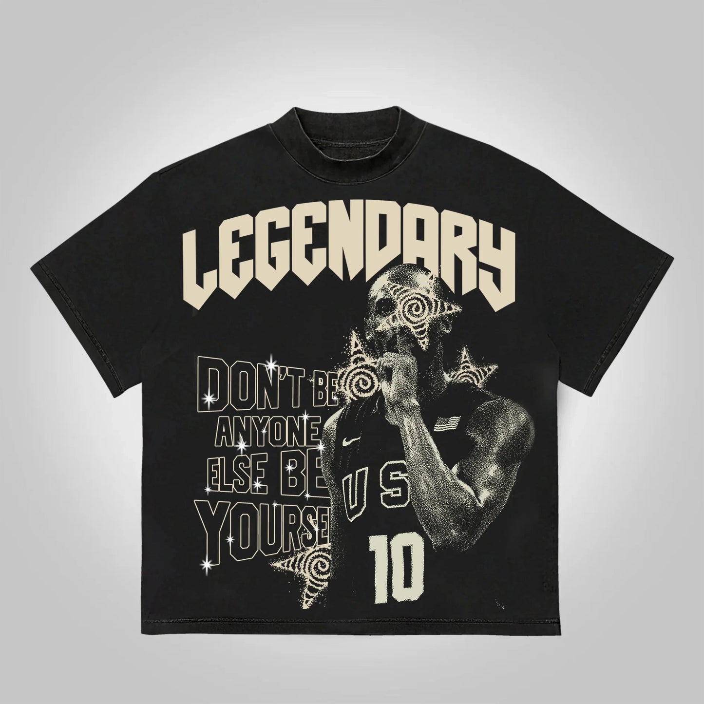 Legendary Basketball Star Trendy Highstreet Men Women T-Shirt Graphics Printed Clothing Casual Loose Tees Tops For Unisex