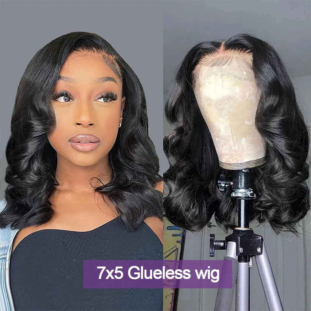 Body Wave Bob Wig 13x6 Transparent Hd Lace Frontal Wig Brazilian Virgin Remy Water Wave 13x4 Glueless Human Hair Wig 250 Density